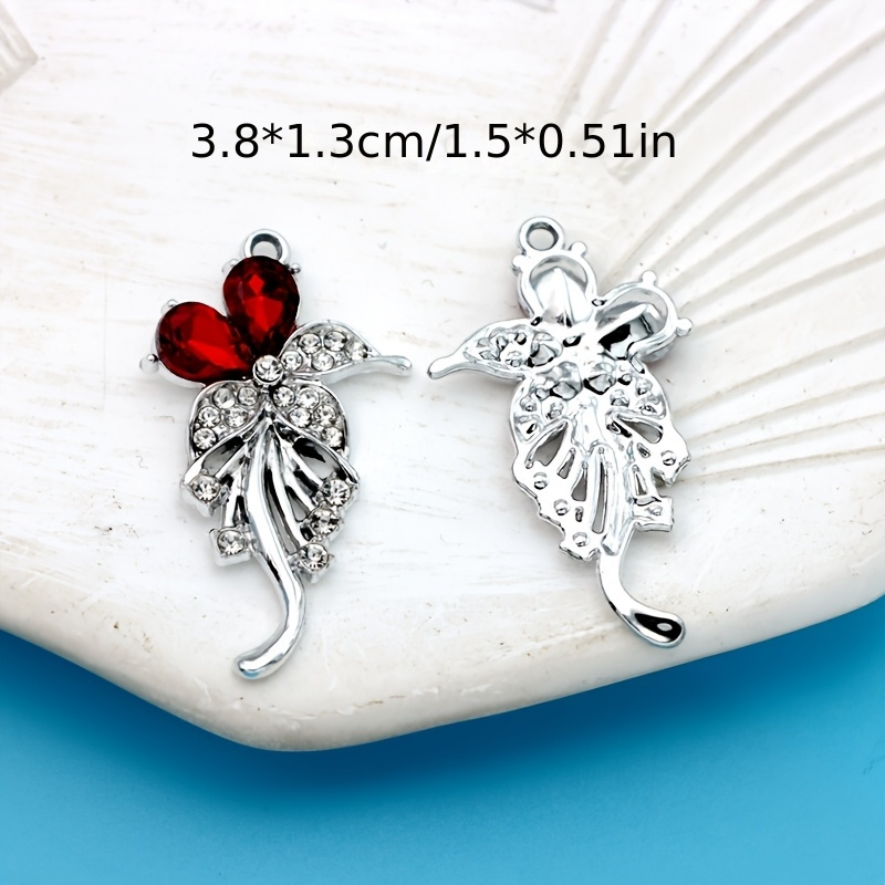 10pcs Dazzling Flower Pendant Mix for Jewellery Making