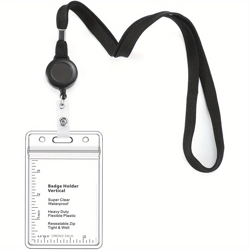 Retractable Badge Reels Heavy Duty ID Card Holder Retractable