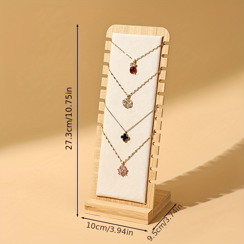 creative wood fashion jewelry pendant holder necklace 2