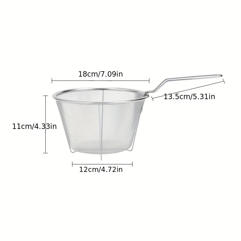 Tohuu Stainless Steel Fry Baskets with Handle Stainless Steel