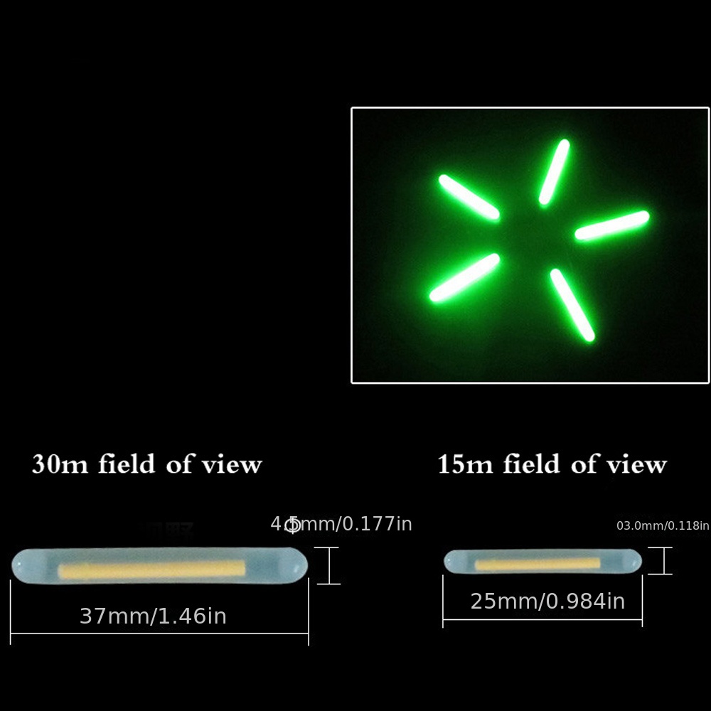 250Pcs/50Bags 4.5*37Mm/3.0*25Mm Chemical Fishing Light Sticks Glow
