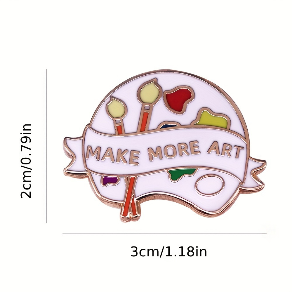     art   enamel lapel pin cute uv plated zinc alloy brooch for shirts hats jackets and hoodies creative diy backpack collar decor ideal for   gift   details 4