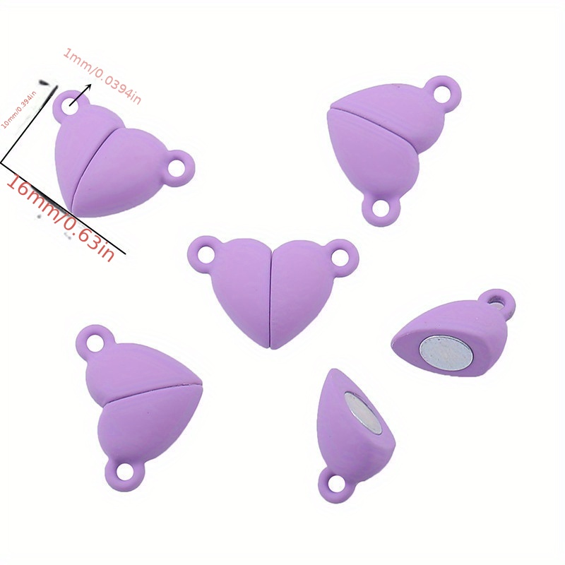 Colorful Heart Shape Magnetic Clasps Buckles For Jewelry - Temu