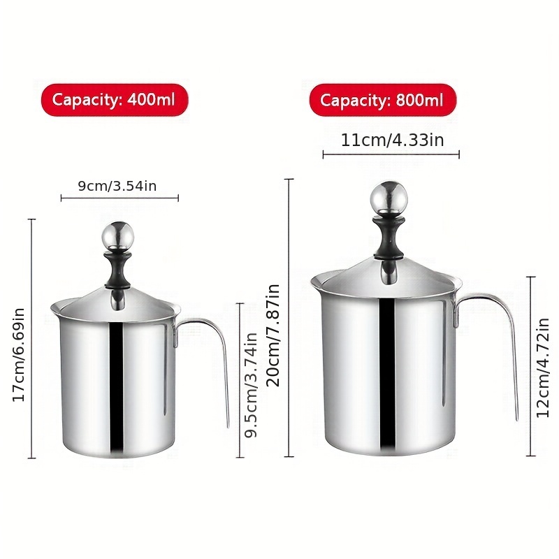 Manual Milk Frother Foam Maker Stainless Steel Thickened - Temu