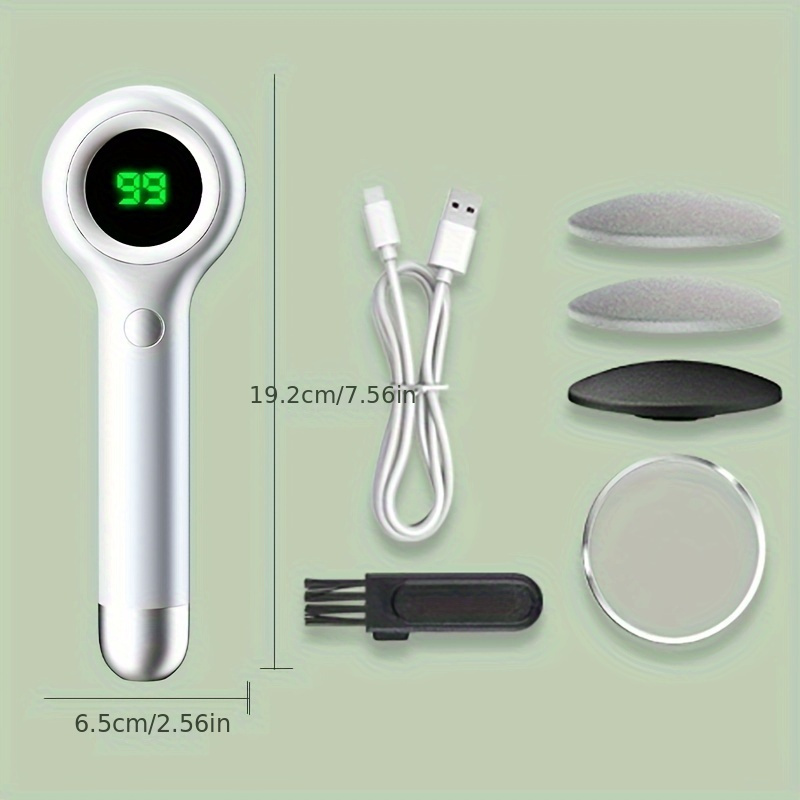 rechargeable electric   remover kit pedi tools for feet care with 3 interchangeable heads 2   and dander vacuum cleaner professional     for smooth and   Product details 6