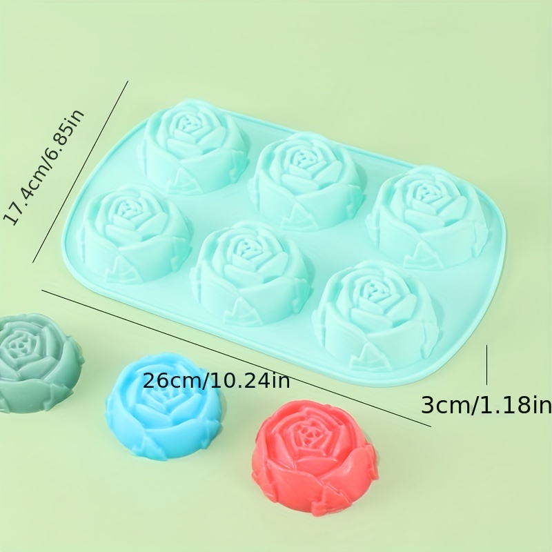 6 Cavity Rose Flower Silicone Mold Chocolate Tray Mould For - Temu