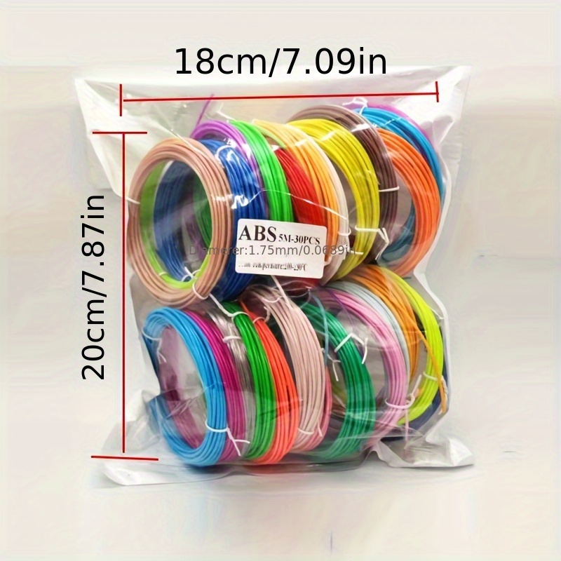 Filamento PCL Lapiz 3D Pack 10 colores 5Mt. por color.