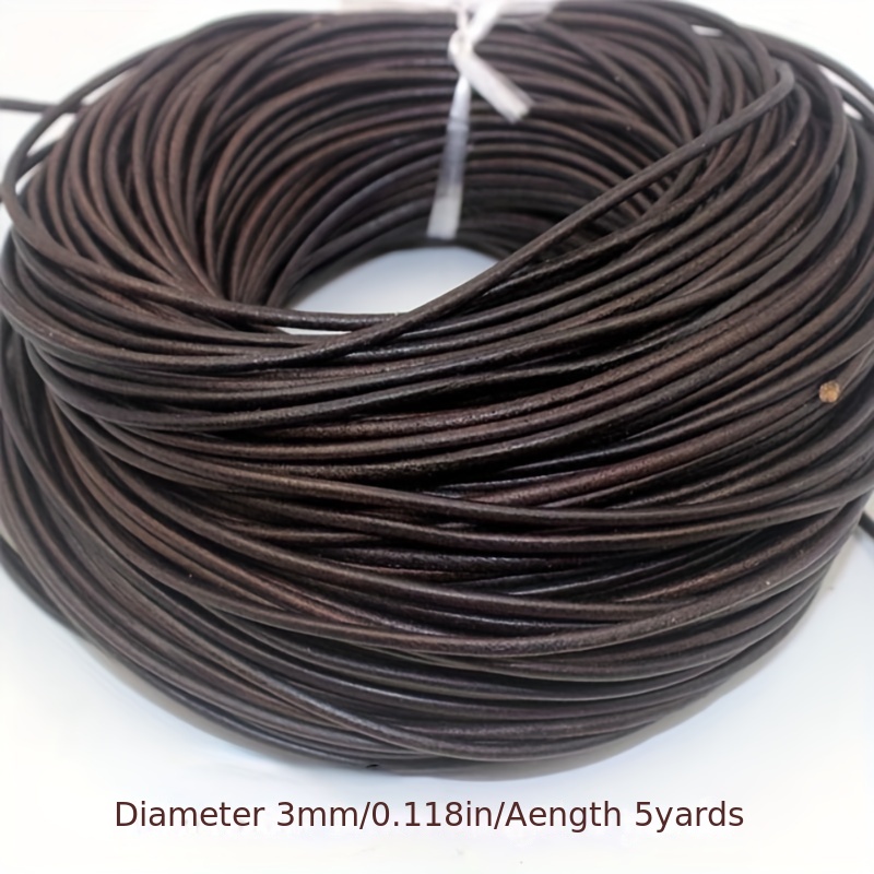 1 Meter Extra Thick Genuine 3mm Flat LEATHER String CORD DIY ~2mm