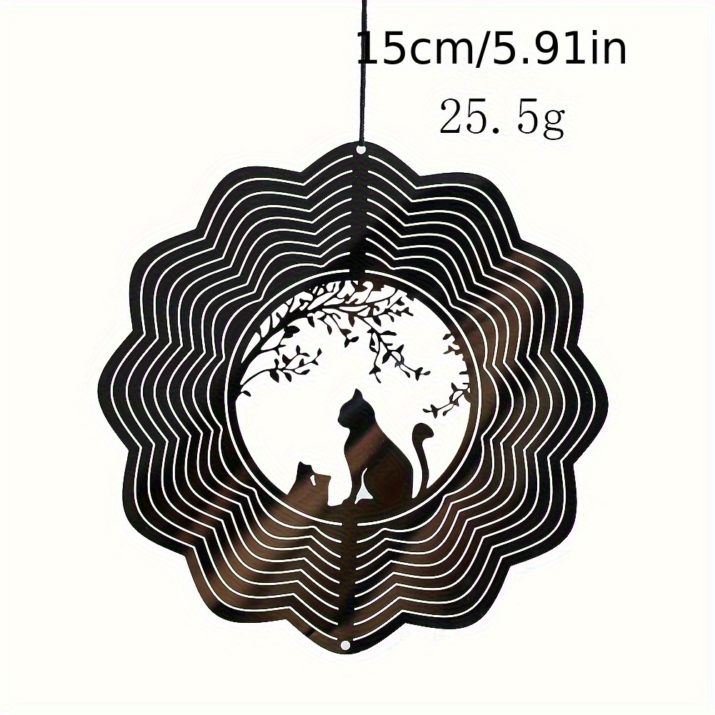 Image of Metal Wall Hanging Wind Chime 15cm Artistic Silhouette Home Decor Indoor Outdoor Garden Ornament Gift
