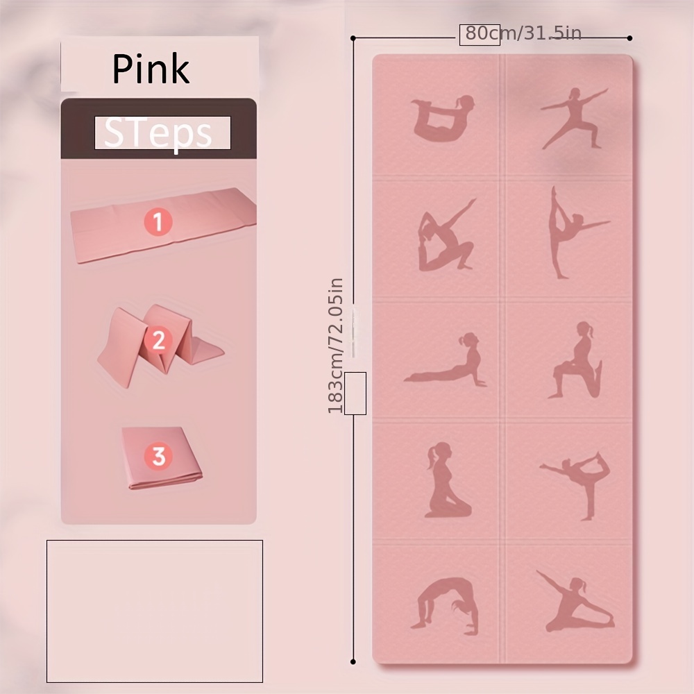Thick TPE Yoga Mat w/ Guide Lines - Ideal for Students & Beginners