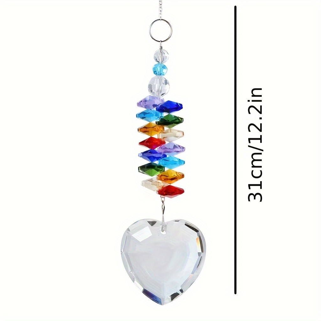 1pc Boule De Cristal En Forme De Cœur Arc en ciel Attrape - Temu