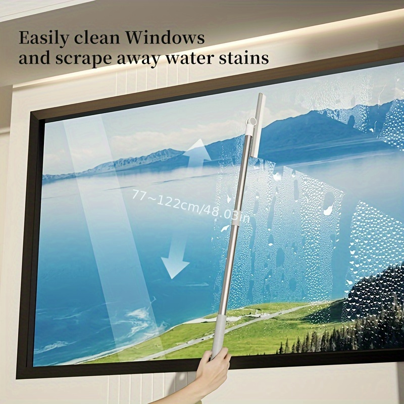 2 in 1 magic broom and scraper set multi functional cleaning kit for floors showers glass tiles ideal for water dust pet hair removal in bedrooms bathrooms living rooms details 3