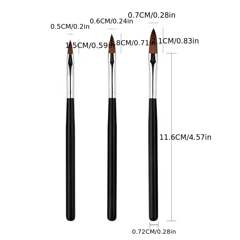 Gradient Brush Nail Liner Brushes For Manicure Pedicure - Temu