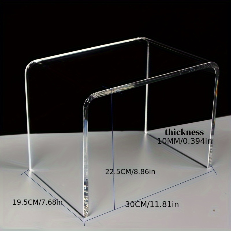 1pc contemporary transparent acrylic u shaped stool multifunctional household step stool for   modern flat footstool for   room types no electricity needed details 7