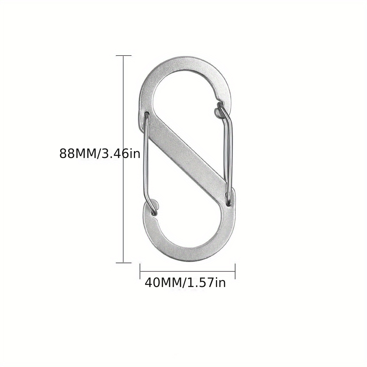 Durable Aluminum S-Shaped Carabiner for Outdoor Use