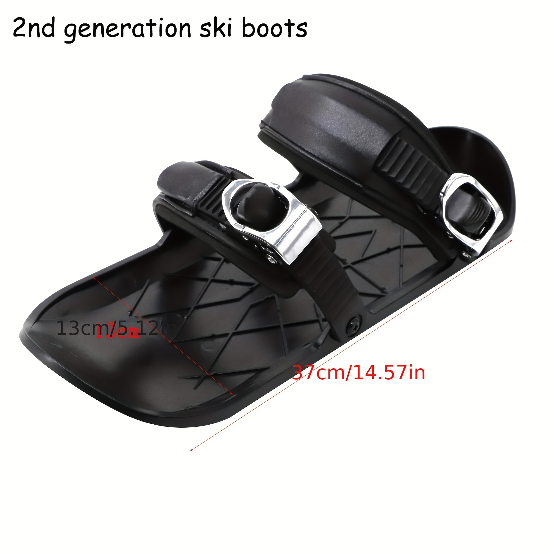 Mini Ski Skates - All-Terrain Snow Skating & Skiing Shoes with Adjustable Binding-Compatible for skateboarding on Snow | Low-Temperature Friction-Resistant Winter Sports Gear | (No Binding Included) | for beginners on Mountains & Urban