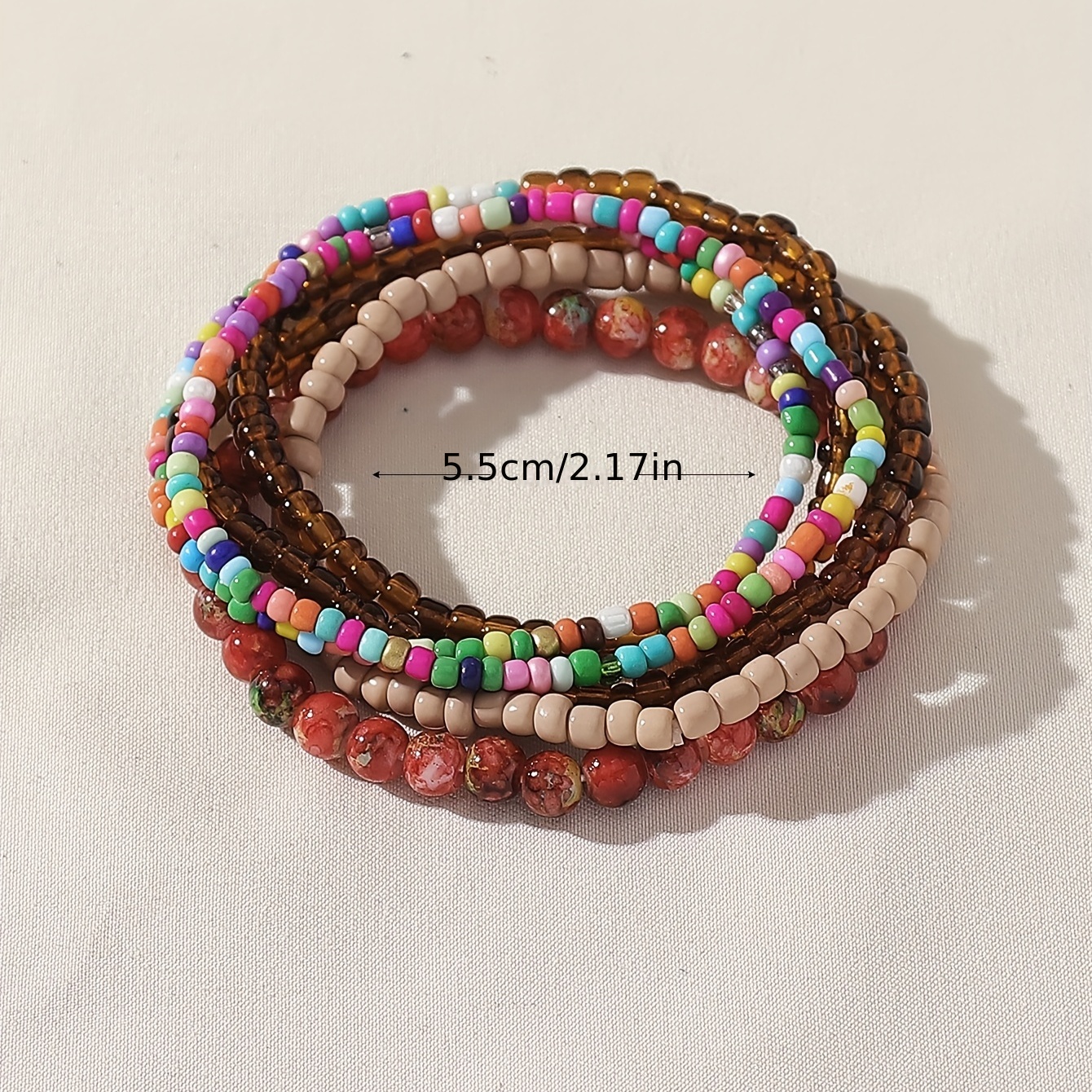 Summer Transparent Acrylic Bead Bracelets For Women Boho Vintage