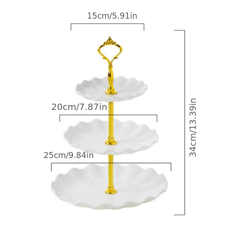 3 Tier Cupcake Stand Plastic Cookie Dessert Tower - Wedding Baby Shower Birthday