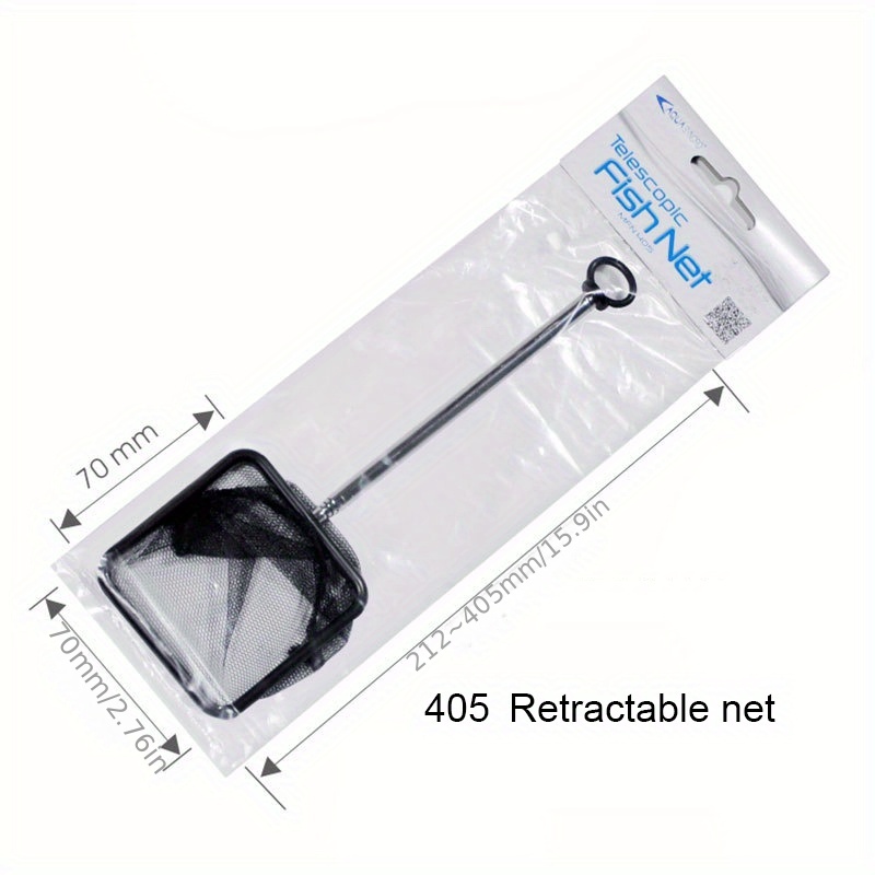 Aquarium Fish Net With Extendable Stainless Steel Long Handle
