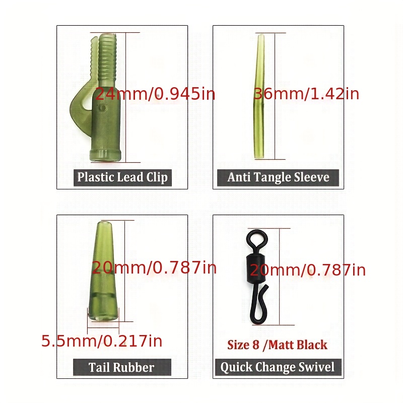 Carp Fishing Accessories Clam Lock Quick Change Swivels with 8 word Rolling  Ring Connector for Carp Rig Tackle Accessories