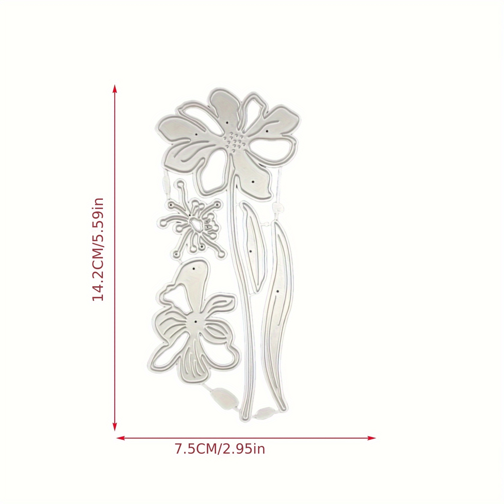 TEMU Metal Cutting Mold For Scrapbooking & Card Making - Intricate , Durable Metal Template For Paper Crafts & Embellishments