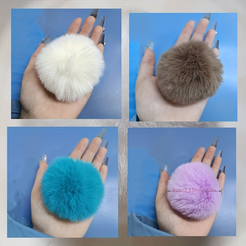 Artificial Hairballs Soft And Comfortable Plush Balls Diy - Temu