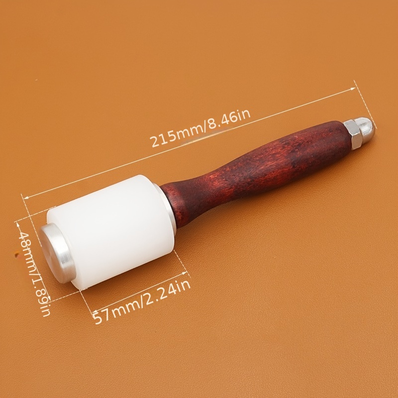 Wooden Handle Leather Carving Hammer Diamond Chopping Hole - Temu