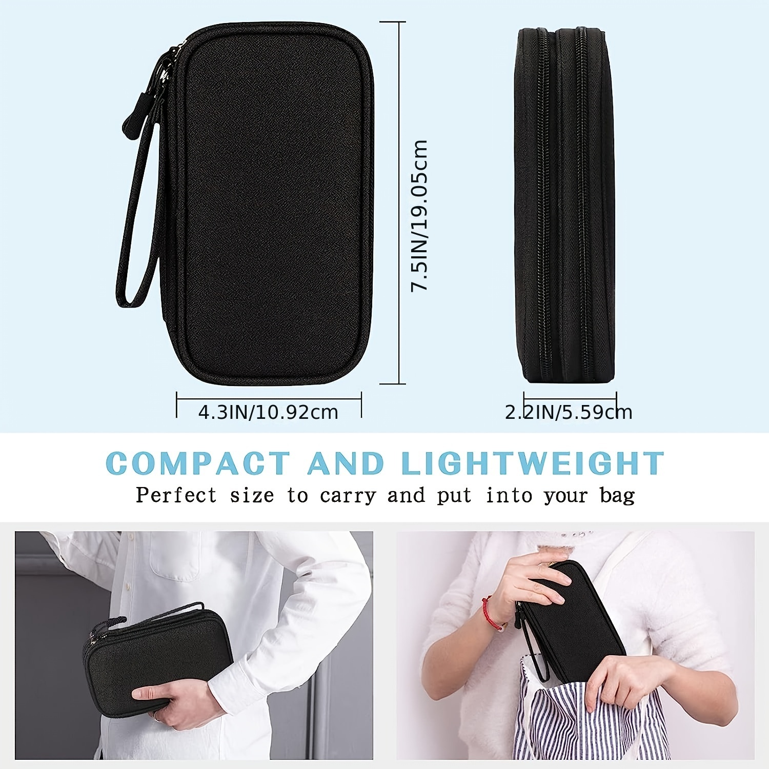 Cable Storage Bag Waterproof Digital Electronic Organizer Portable Usb Data  Line Charger Plug Storage Bag Travel Cable Organizer - Temu