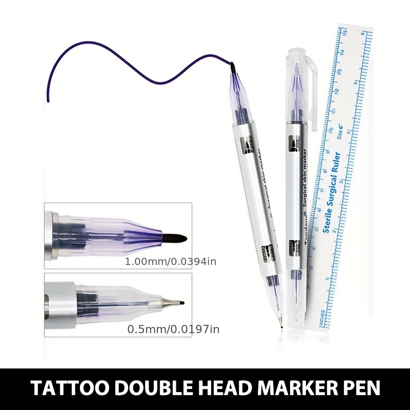 Surgical Skin Marker Pen 4-Pack Professional Sterile Tip Tattoo