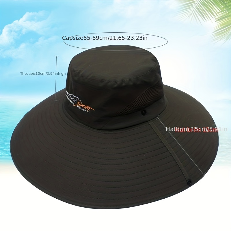 Fashion Mens Summer Uv Protection Sun Hat Outdoor Mountaineering Fishing Hat  Big Brim Fisherman Hat Sun Protection Hat - Jewelry & Accessories - Temu