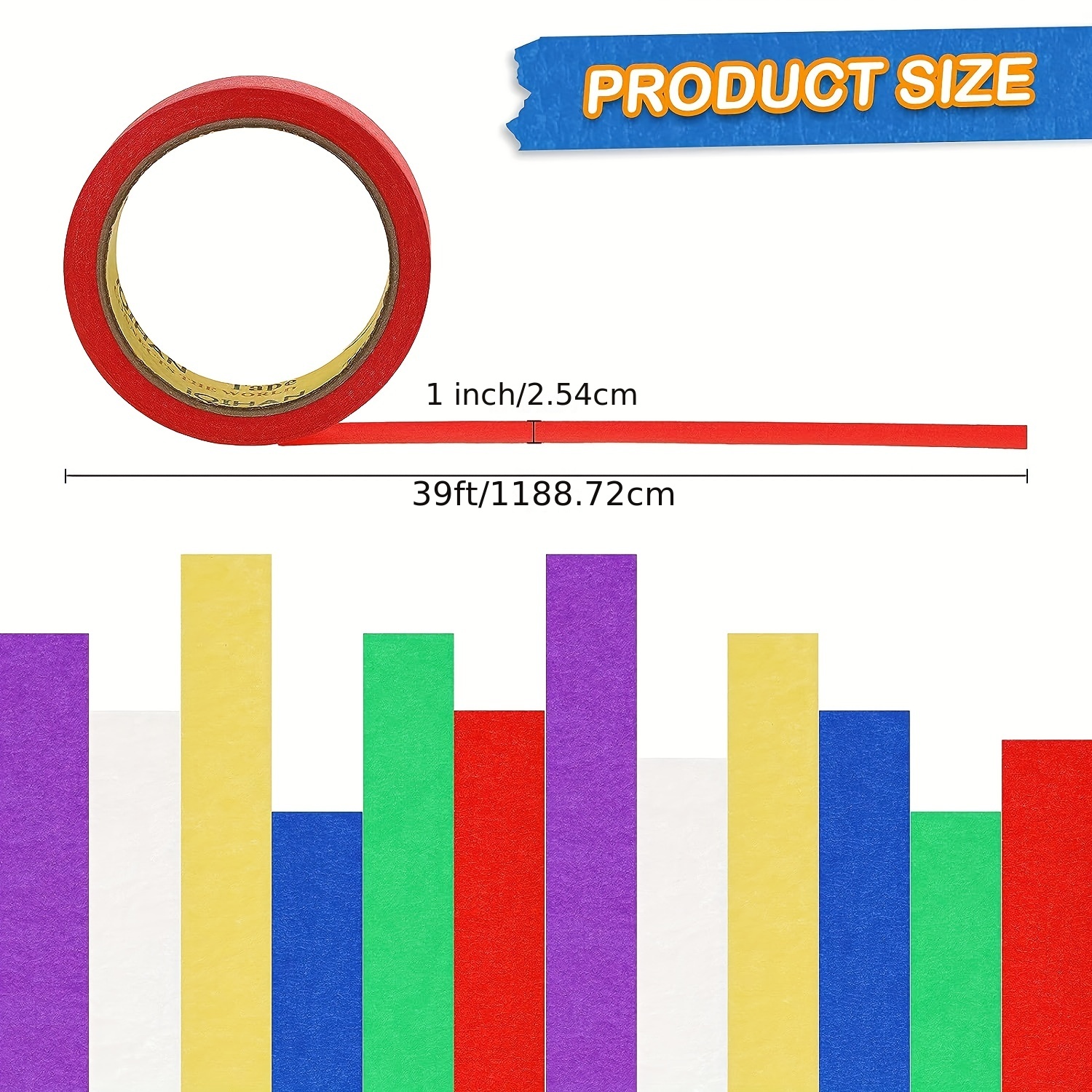 50 Yards Paint Washi Tape, Bulk Masking Tape, Tape For Automotive