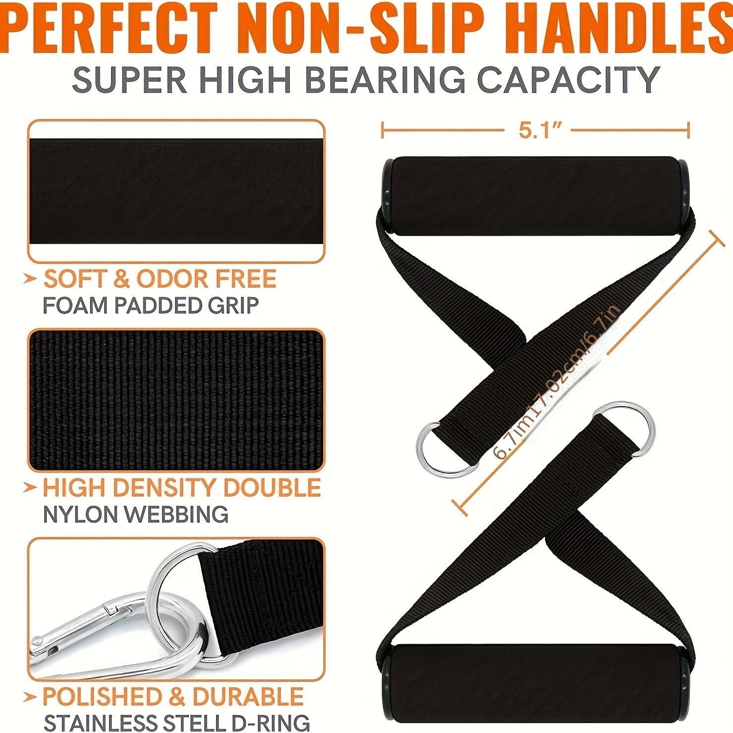  Resistance Fitness Bands w/ Door Anchor & Padded