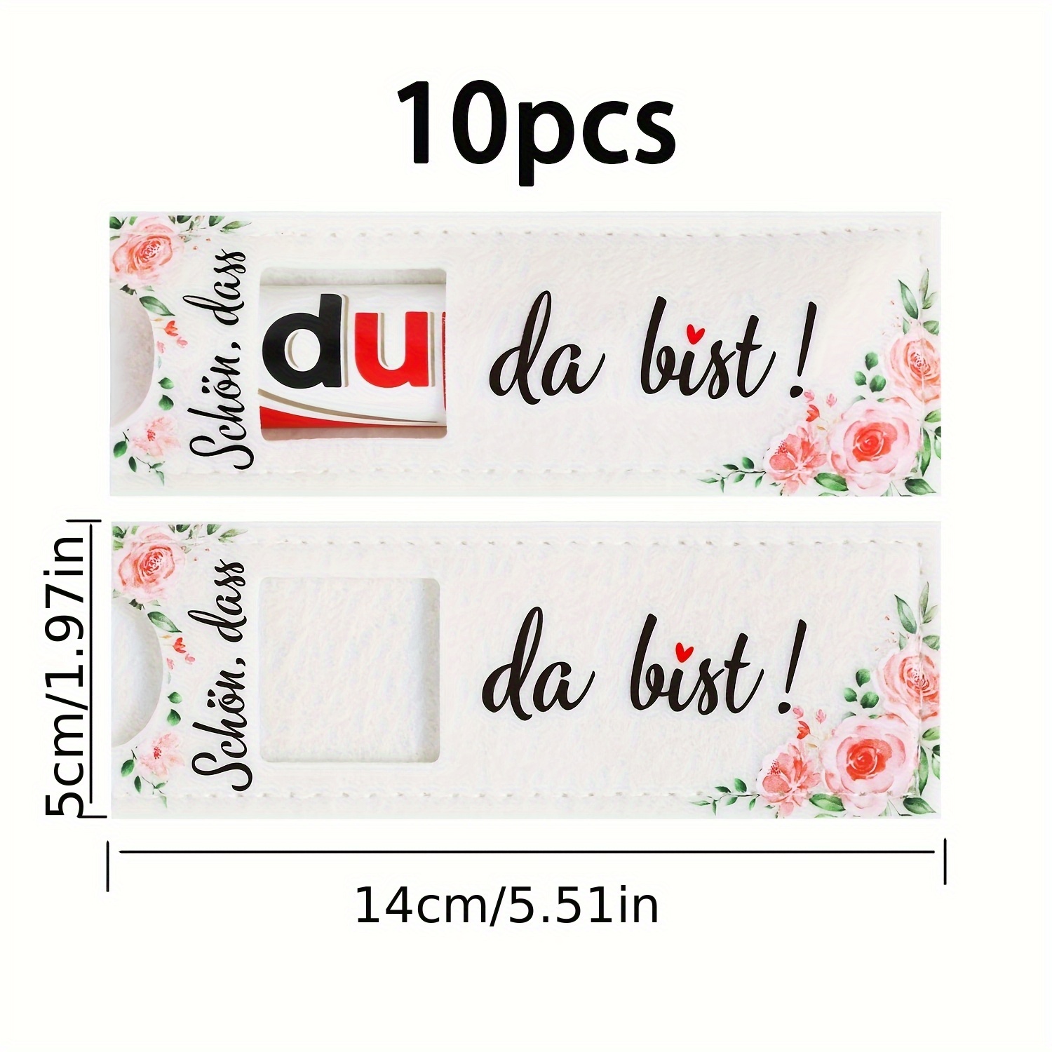 E-shop 5/10 Stück Filz Verpackungsbox - Deutsche "Schön, dass Sie da sind" Gastgeschenke, Souvenirs, Blumenmuster sind ideal für Hochzeit, Geburtstag,