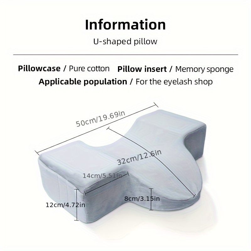 وسادة   الذاكرة للرموش، دعم رقبة ناعم لصالون المنزل لتمديد الرموش، أداة جمال الرموش المريحة والمريحة التفاصيل 2