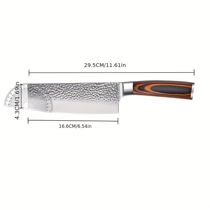 High Quality Kitchen Knife 8 Inch High Carbon Cleaver Knife Cooking Knife  Slicing Knife Chef Knife Damascus Laser Pattern Stainless Steel Knives  Ultra Sharp Chef Knives with Wood Handle