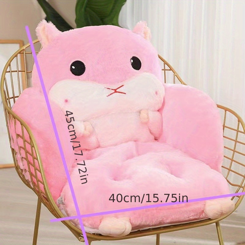  Tingting's Dream Car Plush Seat Cushion Soft Sofa Seat Lumbar  Pillow Office Chair Cushions Waist Pillow Floor Buttocks Cushion  (35×35×5CM, Pink Rabbit) : Home & Kitchen