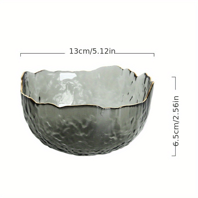 Japanese Hammered Salad Bowl, Glass Food Serving Bowl, Pasta