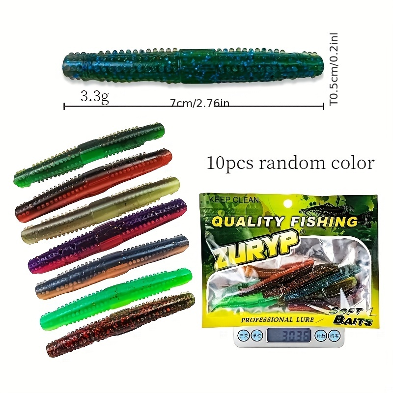 Silicone Design Worm Soft Bait Floating Artificial - Temu