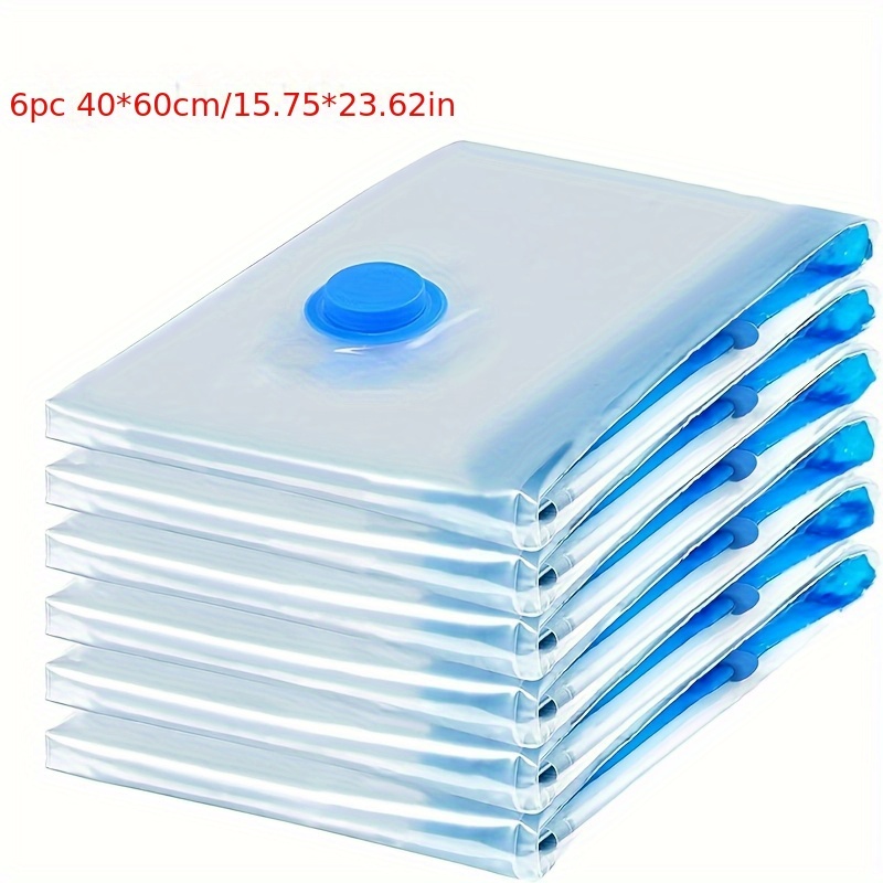 Image of Vacuum Storage Bags, 6pcs Small Space-saving Bags, Saving 80% Of Clothes Space, Vacuum Sealed Bags For Storing Clothes, Comforters, Blankets, Bedding, Compressed Sealed For Closet Storage
