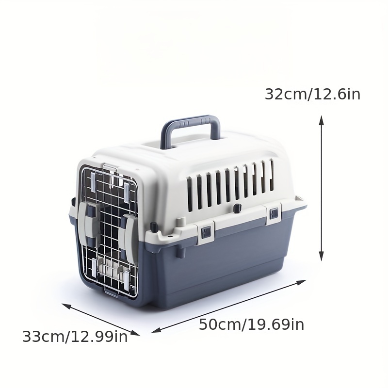 19 Portable Pet Travel Carrier Crate Tote Box Plastic Cat Small Dog Cage  Kennel