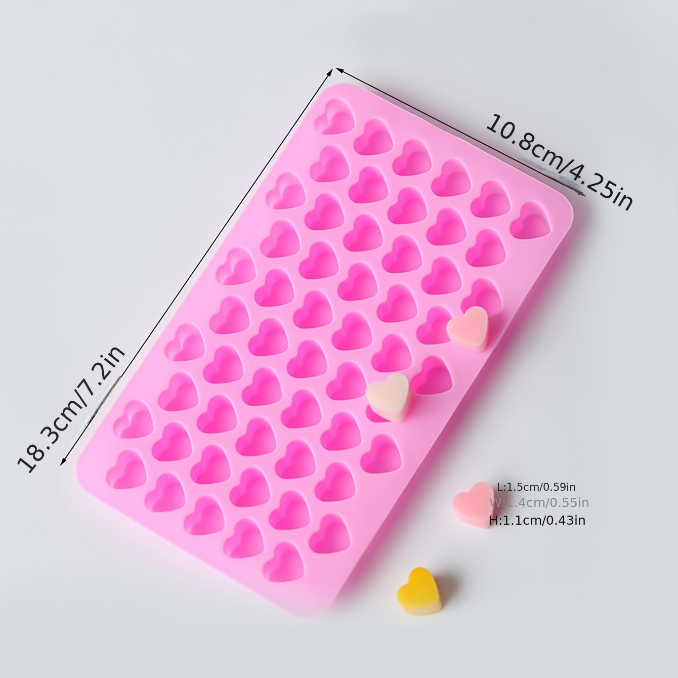 55 Heart Silicone Molds with Dropper