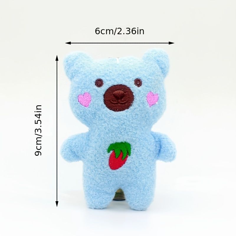 1pc Embroidered Strawberry Bear Keychain Random Color Plush Toy Small Cute  Animal Pendant Bag Pendant - Clothing, Shoes & Jewelry - Temu