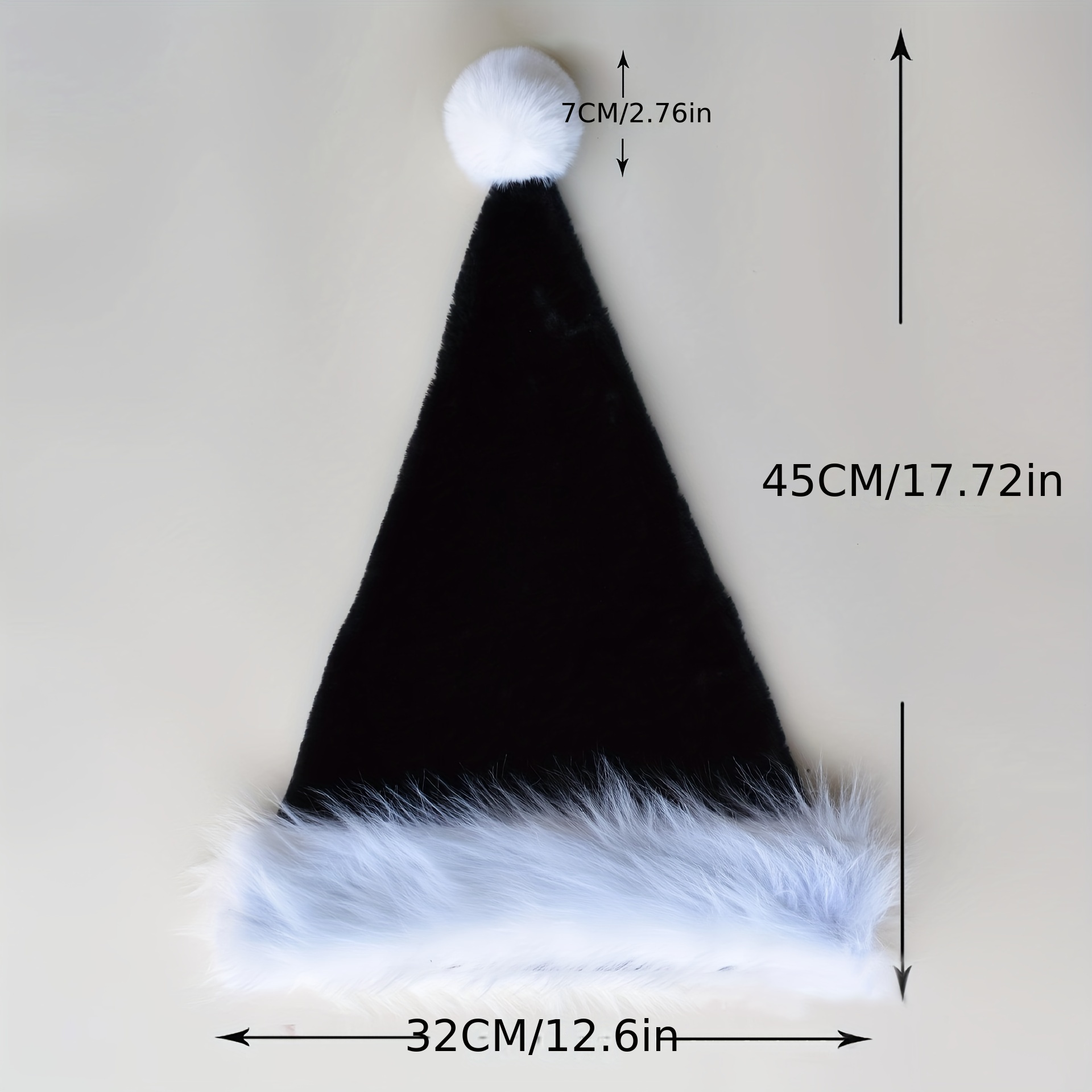 Black white santa sale hat