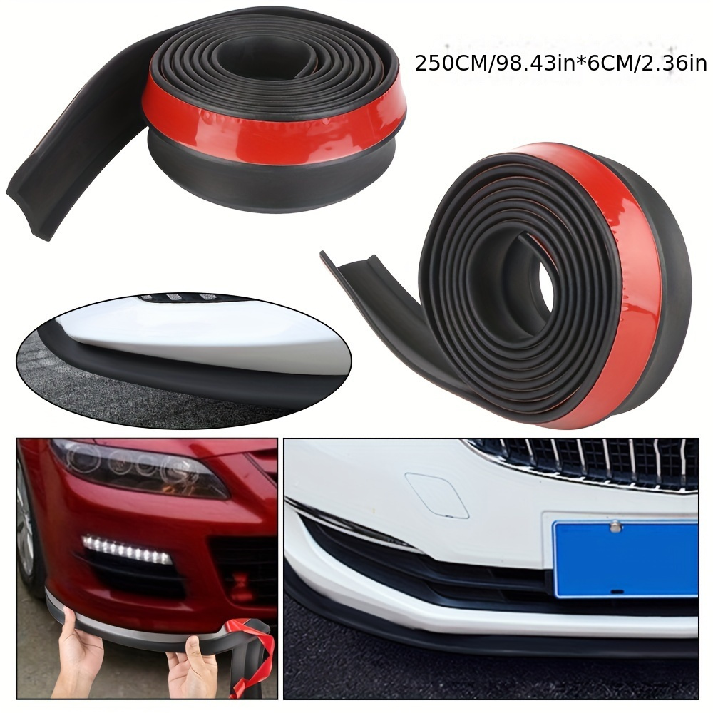 

2.5m Rubber Strip Car Bumper Lip Protector Exterior Moldings Skirt Decoration Auto Accessories Replacement Universal