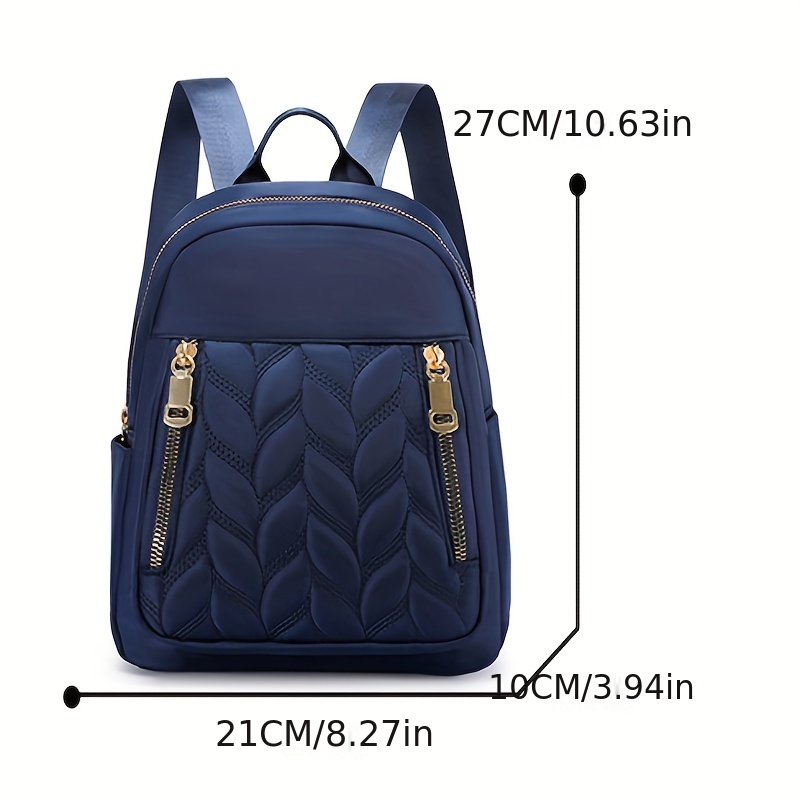 Quilted multi-pocket backpack