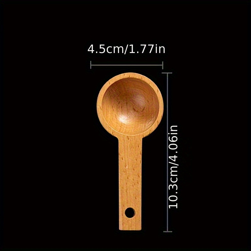 Wooden Coffee Bean Spoon Beech Coffee Bean Measuring Spoon - Temu