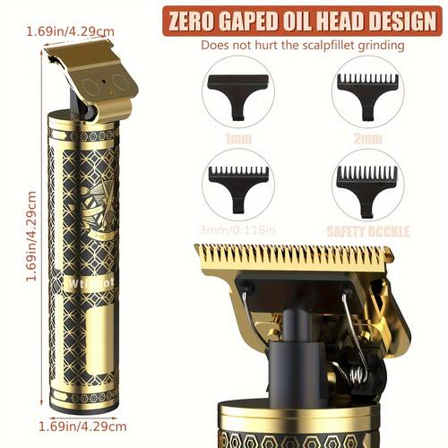 professional mens haircutter electric shave for men with led display hair clipper beard trimmer usb c charging wireless long hair trimmer hair beard trimmer set with 4 combs