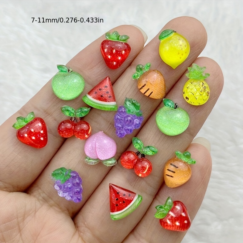 30 mixed fruit charms strawberry watermelon