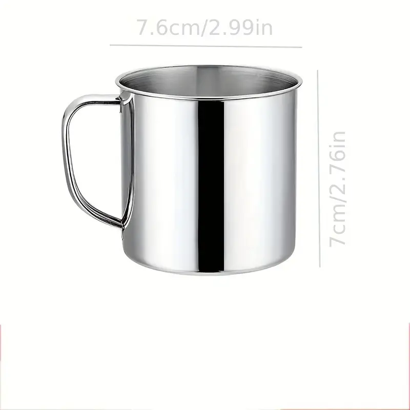 Stainless Steel Coffee Cup Small Camping Mugs Small Metal - Temu