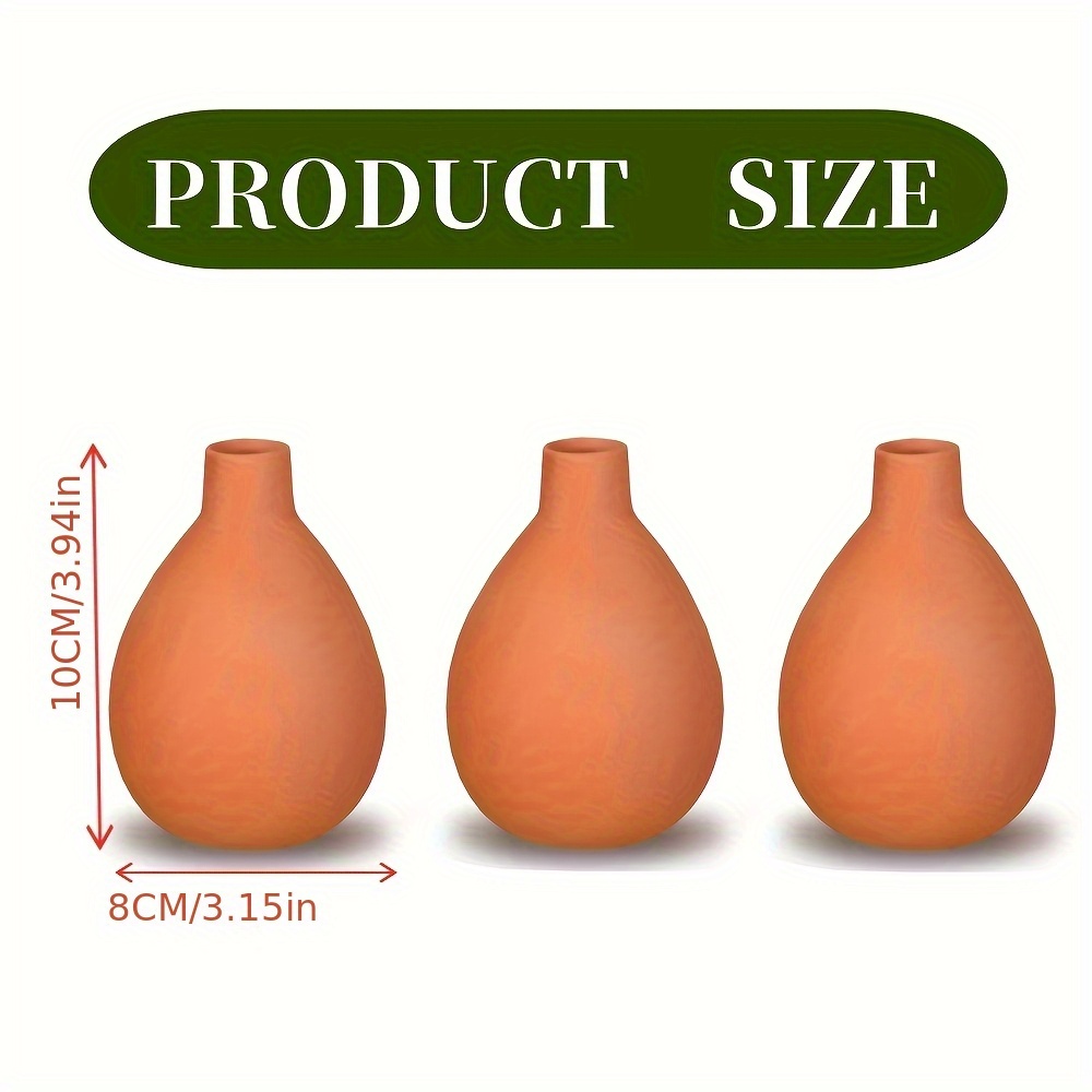 Image of 3pcs Terracotta Self-watering Spikes Large Watering Balls Storage Ceramic Plant Water Devices For Indoor & Outdoor Potted Plants Vacation Plant Watering System Dripper Irrigation Flower Pots